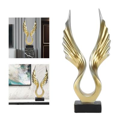 Abstract Wing Sculpture Modern Innovative Light Luxury Resin Abstract Wing Statue for Home Living Room TV Cabinet