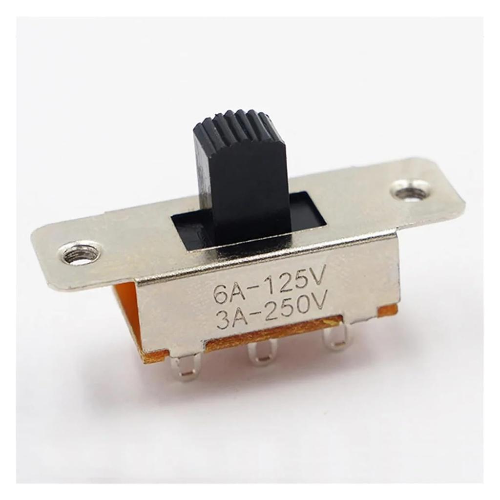 10 PCS Switch 3 Position 2P3T PCB Panel Slide Switch Panel Mount Vertical Slide Switch 6 Pin High Current 3A 250V Toggle Switch