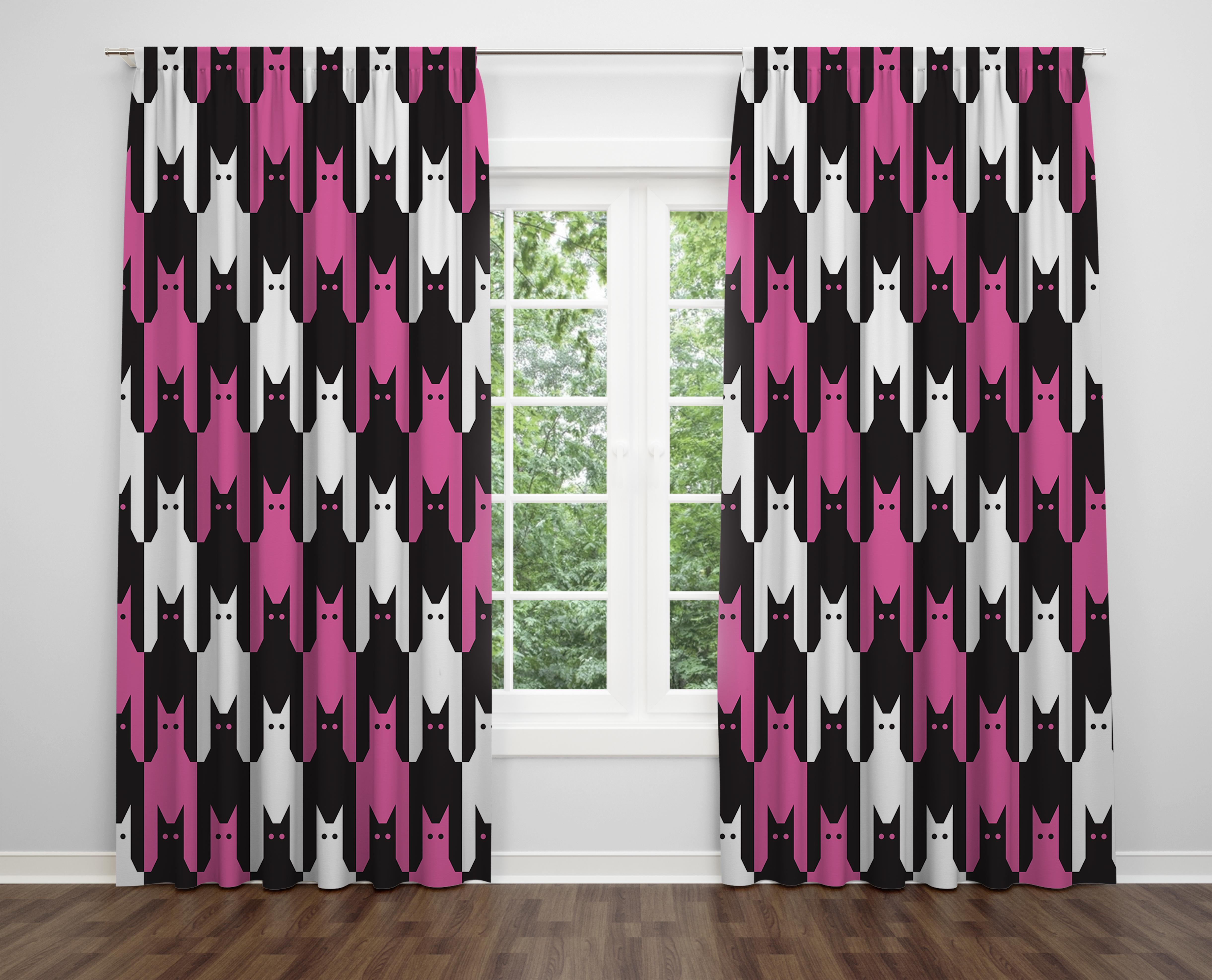 

Декоративний дизайн, високоякісна бавовняна тканина, ви можете вибрати одну або подвійну фіранку з крила 1 piece різнокольоровий