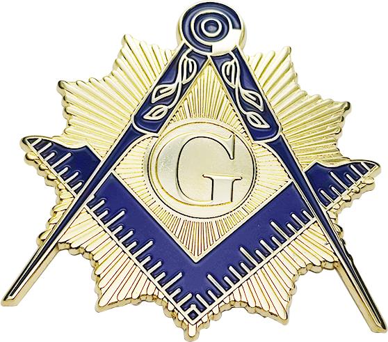 Metal Zinc Alloy Baking Paint Enamel Custom Masonic Car Logo Badge Pin Emblem