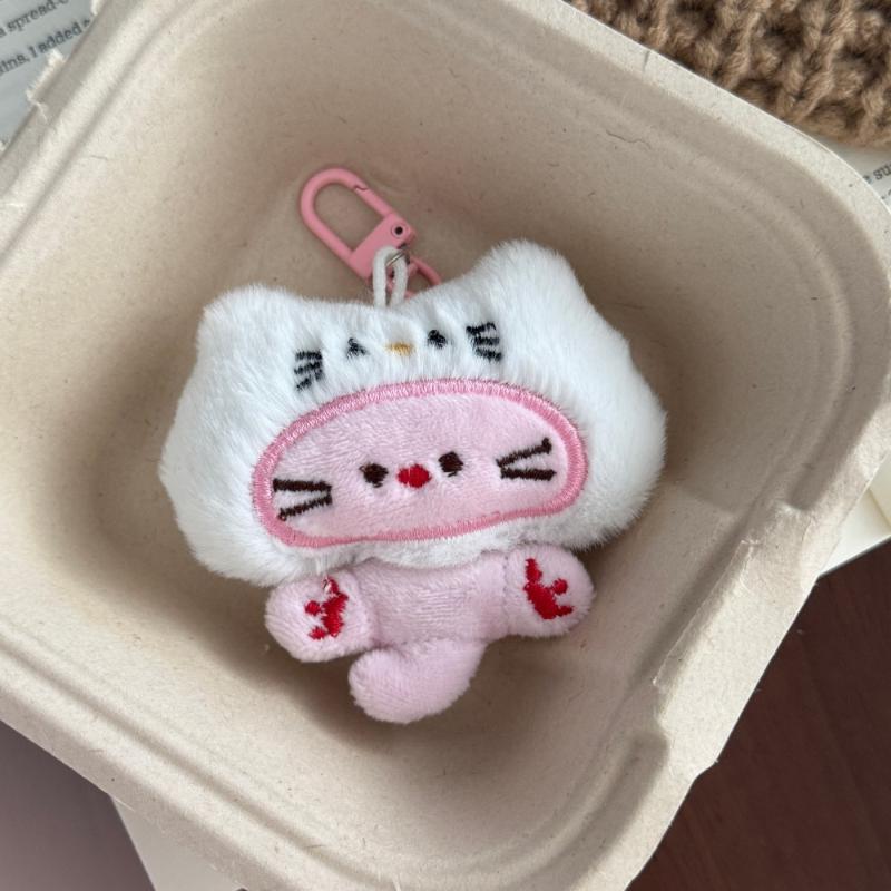 1pcs Cute Cartoon Plush Keychain Creative Fashion Pendant Simple All-matching Bag Decoration Accessorie