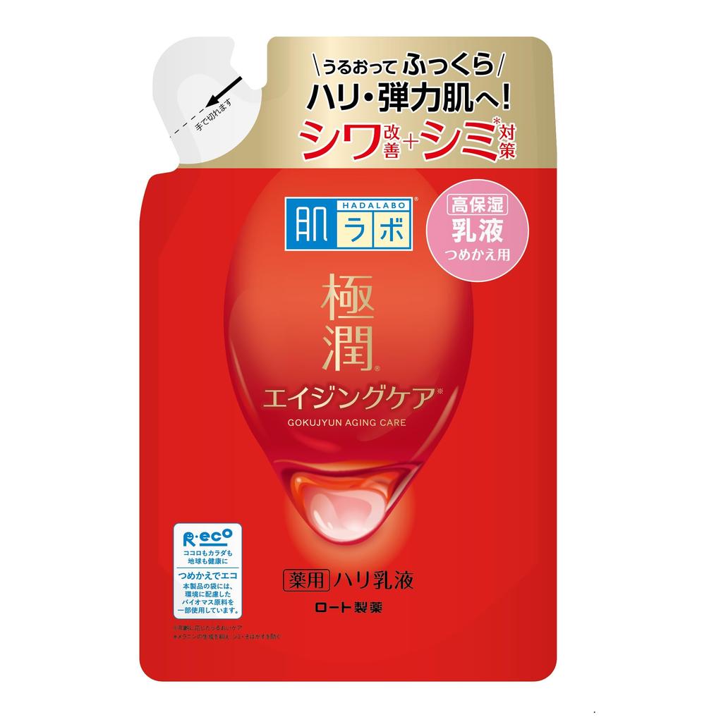 Hada Labo Gokujun Medicated Firming Lotion Refill 140ml (Quasi-drug) Fragrance-Free,