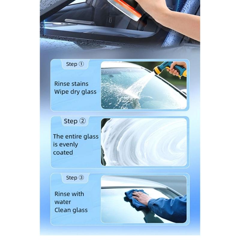 Glass Cleaner, Car Oil Film Cleaner,Q4 Glass Guard,Automotive Oil Film Cleaning Brush for Car Openings – Glass Cleaning Board