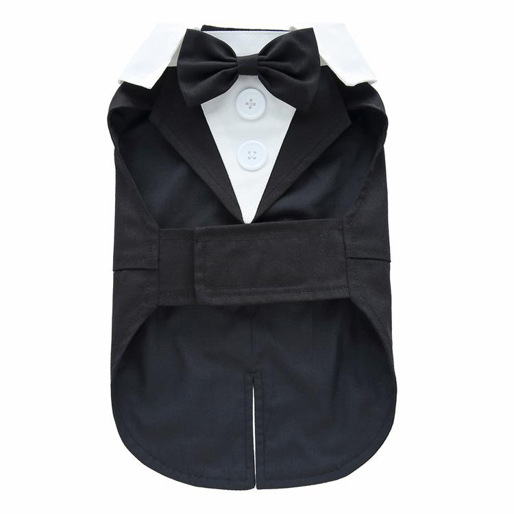 

Dog Tuxedo Pet Wedding Clothes for Small Dogs Soft Polyester Stripe Dog Suit Cute Puppy Birthday Party Outfit Photoshoot Formal Costume Gift XS