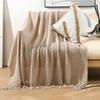 Nordic Knitted Tassel Sofa Blanket – Versatile Nap & Summer Bed End Cover