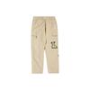 Li-Ning Steven Harrington Co-Branded Cartoon Embroidery Straight Casual Pants Unisex Bottoms Khaki AKXR479-1