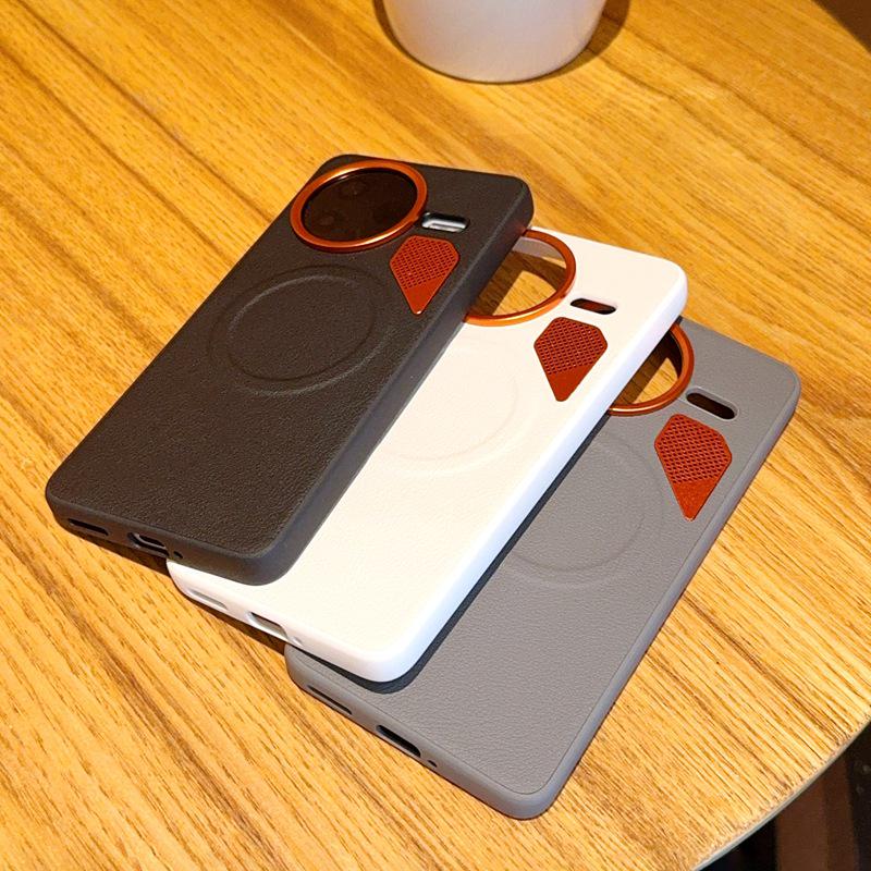 Redmi K80/K80 Pro Heat Dissipation & Magnetic Case, Poco F7 Pro Golden Armor Protective Cover