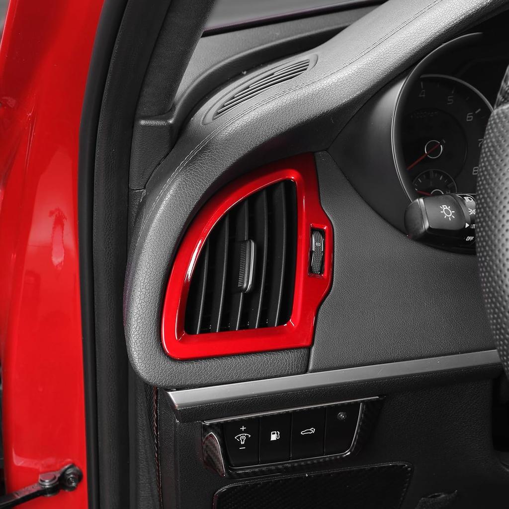 YOUTOOCAR 2PCS Side Air Vent Covers Compatible with Kia Stinger 2018-2023 Accessories (Red)
