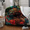 1pc Tiger Art Print Blanket Lightweight Flannel Blanket Throw Blanket For Sofa, Bed, Travel, Camping yy2509026215