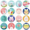 1inch 2.5cm Easter Cartoon Sticker Bunny Egg Decoration Roll Sticker Gift Sealing Happy Easter Day Holiday for small business