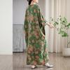 Dimanaf 2025 Women Plus Size Spring Long Dress Loose Floral Dress Basic Casual Maxi Vintage Printing Holiday