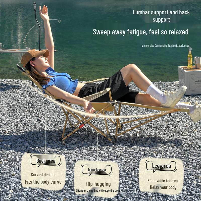KIYERSY Outdoor Camping Folding Lounge Chair