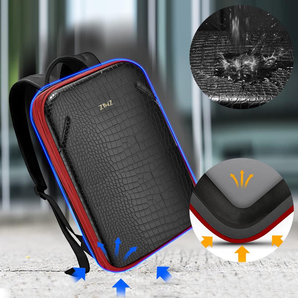 Dünner erweiterbarer Laptop-Rucksack 15 16 Zoll Wasserdicht USB-Ladeanschluss Schale Super Schutz Pendeln Geschäftsreise Reise Computer-Rucksack