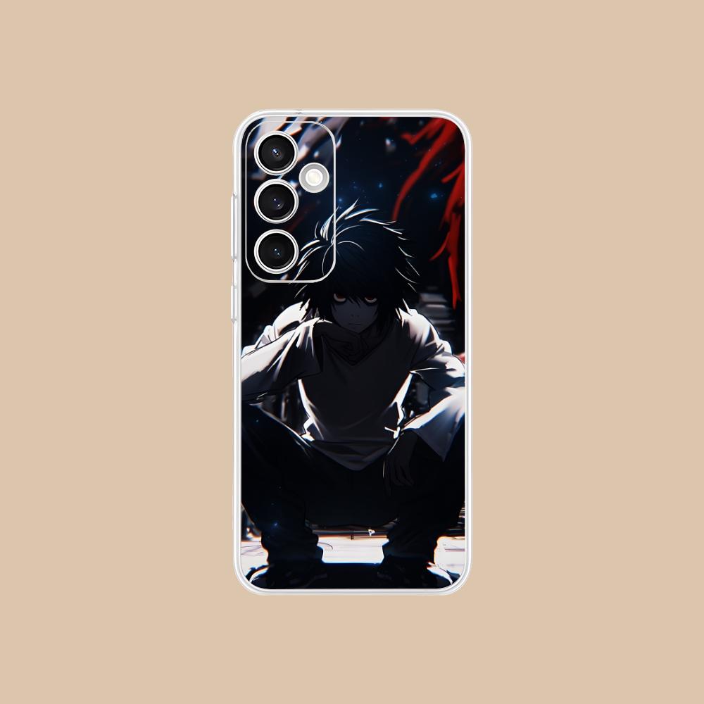Death Note L Lawliet Mobile Phone Case for Samsung Galaxy S25 S24 S23 S22 S21Plus FE Ultra Clear Colorful Cover Cover Pretty