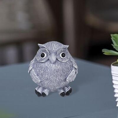 Resina Coruja Estátua Quintal Arte Escultura Jardim Adorno Criativo Animal Pássaro Estatueta
