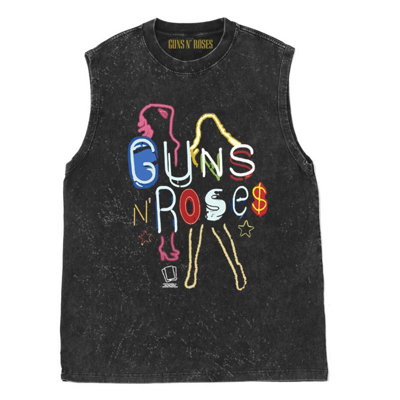 

Guns N Roses Вінтажний Американський Вінтажний Рок Прання Старий Безрукавний Жилет Футболка Майки Спортивний Одяг S