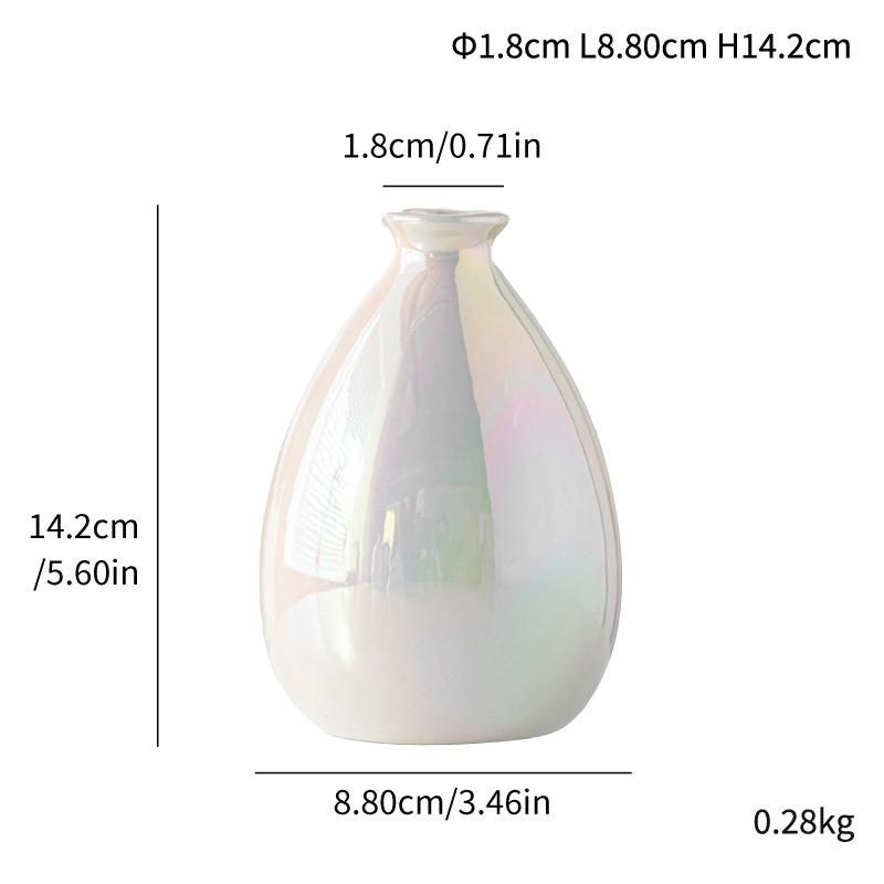 Einfache Galvanisierte Mini Keramikvase Leichter Luxus Heimdekoration Kreatives Ornament