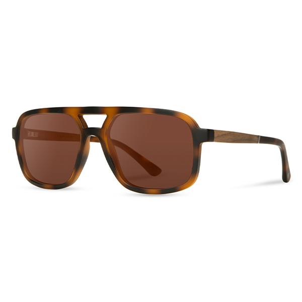 Kaempeu Glacier Matte Tortoise Walnut Hd+ Polarized Brown Lens