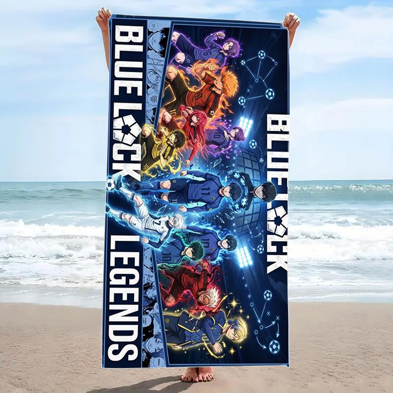 Bluelock Print Beach Towel, Large Soft Quick Dry Towel for Beach Camping Swimming