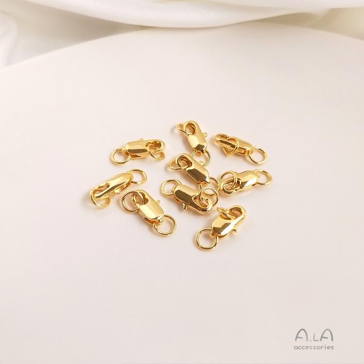 14K/18K Gold & Sterling Silver Fishtail, Spring, and Lobster Clasps - DIY Jewelry Accessories.