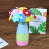 Kit Creativo Floreale Bouquet con Bottoni e Fiori di Feltro Vaso Giocattolo Artistico Progetto Creativo Bambini Bambino Attività Fai da Te Giocattoli Ragazzi Ragazze Regalo
