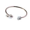 Stilvolles Luxus Blumen Muschel Inlay Offenes Metallarmband