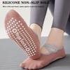 4 Pairs Yoga Socks for Women Bandage Pilates Non-Slip Grip Socks Backless Breathable Fitness Sports Ballet Dance Floor Socks