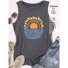 Elegant Vest for Women Geometric Sun Print Casual Loose Summer Vest Fashionable and Elegant Tops for Commuting, Vacation, and Everyday Wear In a