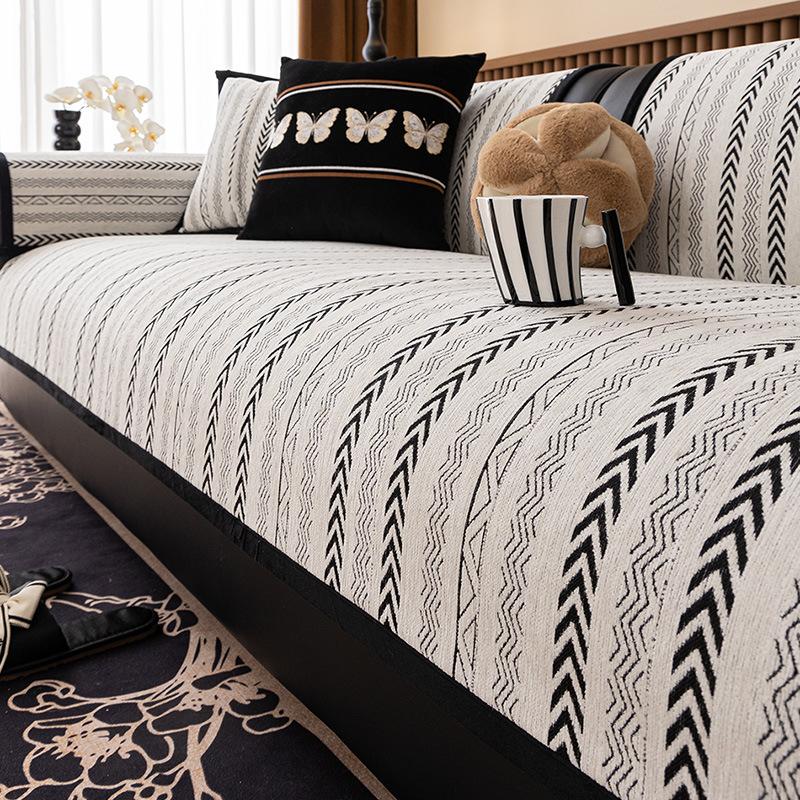 Neues Anti-Katzenkratz-Französisches Sofakissen, Universelles Rutschfestes Sitzkissen für Alle Jahreszeiten, Einfacher Sofabezug Abdeckung Tuch Handtuch