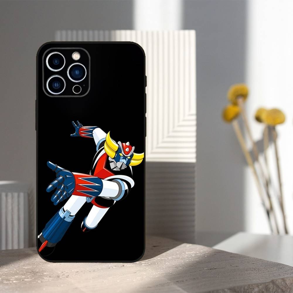 R-Robot G-Goldorak-UFO Phone Case For iPhone 16,15,14,17,13,12,11 Plus,Pro Max,XS,X,XR,SE,Mini,8,7,Soft Silicone Black Cover