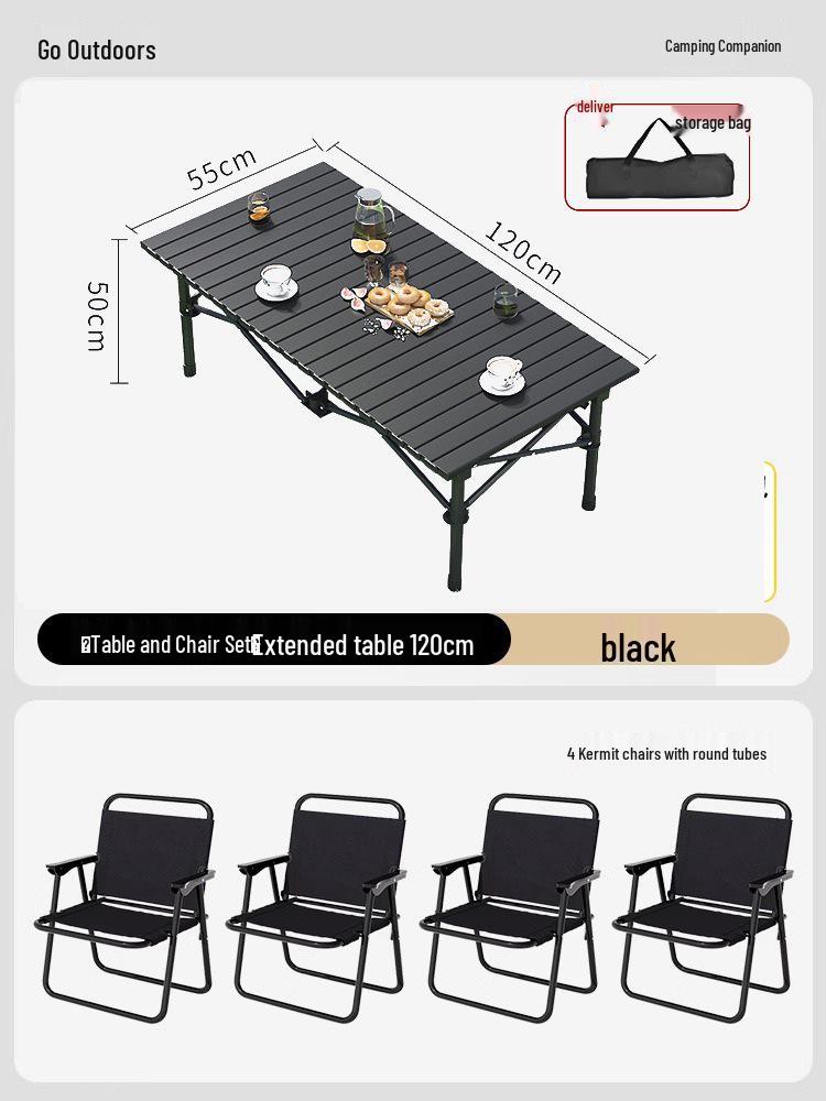 Portable Outdoor Folding Table & Chair Set - Perfect for Camping & Picnics