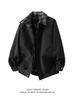 Men's American Plaid Patchwork Two-Piece Jacket, British-Style Spring/Autumn Flight Collar Coat