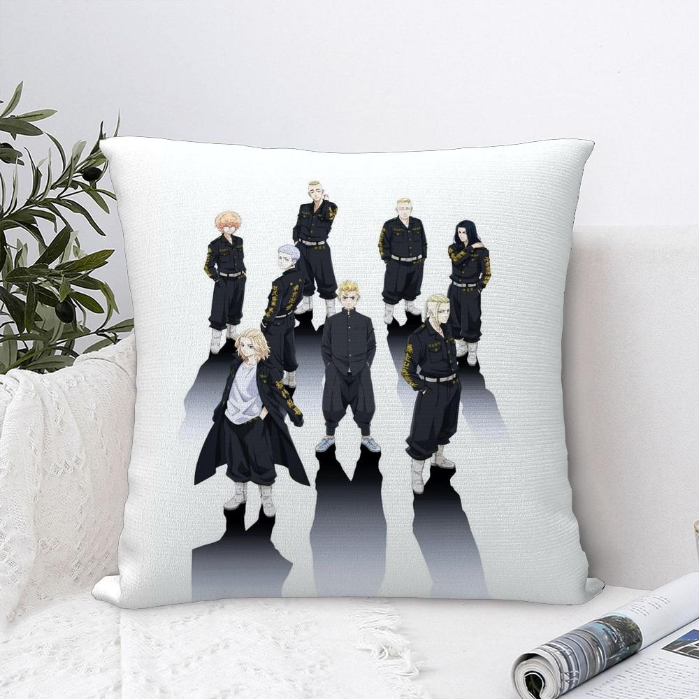 Anime T-Tokyo Revengers Pillow Case Plush Fabric Soft Pillowcase Double Sided Print Sofa Cushion Cover Throw Pillow Cover