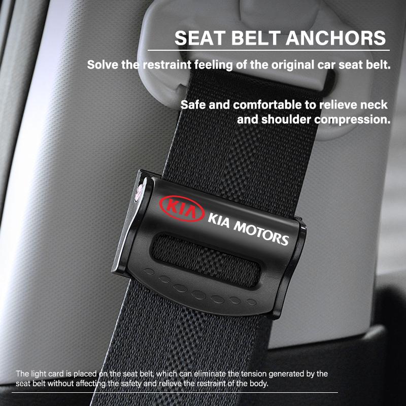 2Pcs Fashion Car Safety Seat Belt Buckle Clip Seatbelt Stopper Adjuster Clip For KIA Cerato Sportage R K2 K3 K5 Sorento Sportage R Rio Soul Accessorie