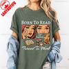 Retro Born To Read Bookish Shirt Funny Reader Book Addict Tee Lover Bookish Gift Enemies Smut Shirt Reader Summer Cotton Tops