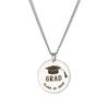 Custom Stainless Steel Graduation Cap Necklace with Laser-Engraved Pendant for Back-to-School Season