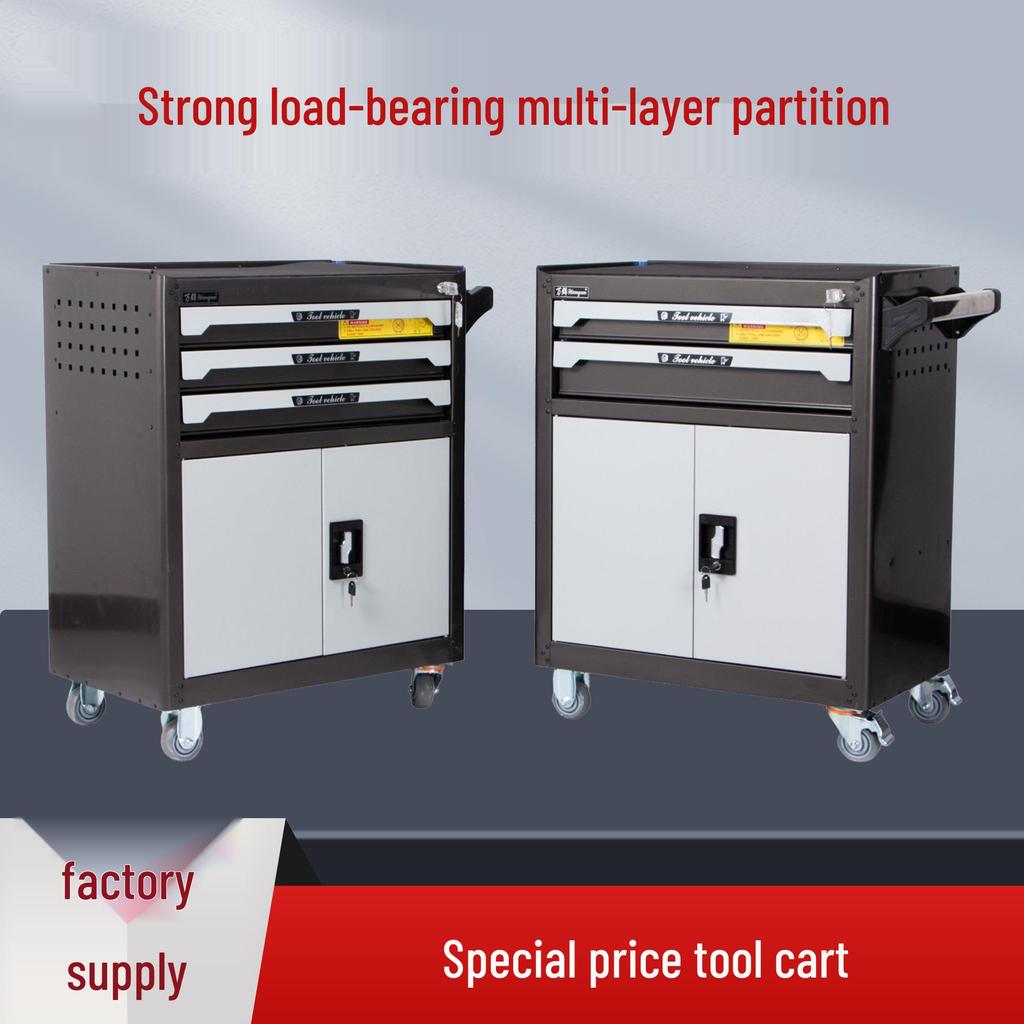 Multi-Layer Thickened Tool Cabinet with Casters for Auto Repair