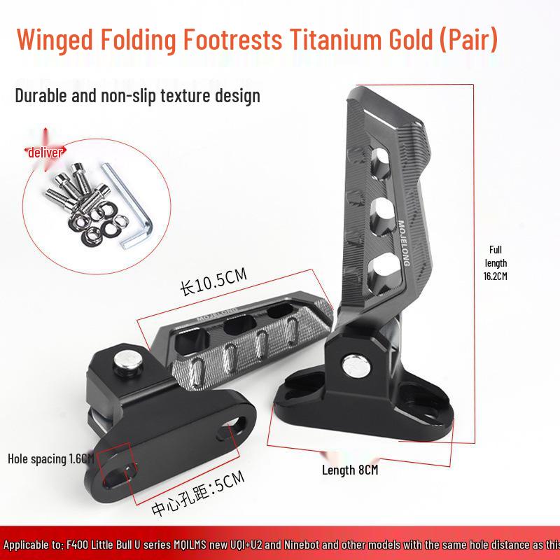 Folding Foot Pegs for Niu UQi+ U2 F400T MQIL MS Electric Scooters