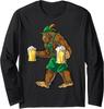 Bigfoot Lederhosen Oktoberfest Prost Beer Mug Fun Long Sleeve Tshirt