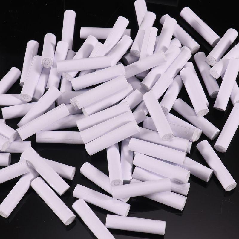 50Pcs/Bag 9mm Disposable Smoking Pipe Filters 6mm Ceramic Activated Carbon Filter Men Tabacco Pipes Accessories