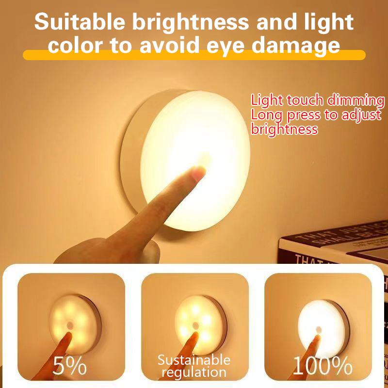 Led Smart Human Body Sensor Night Lamp Emergency Automatic Lighting Usb Charging Wireless Magentic Suction Use Night Light