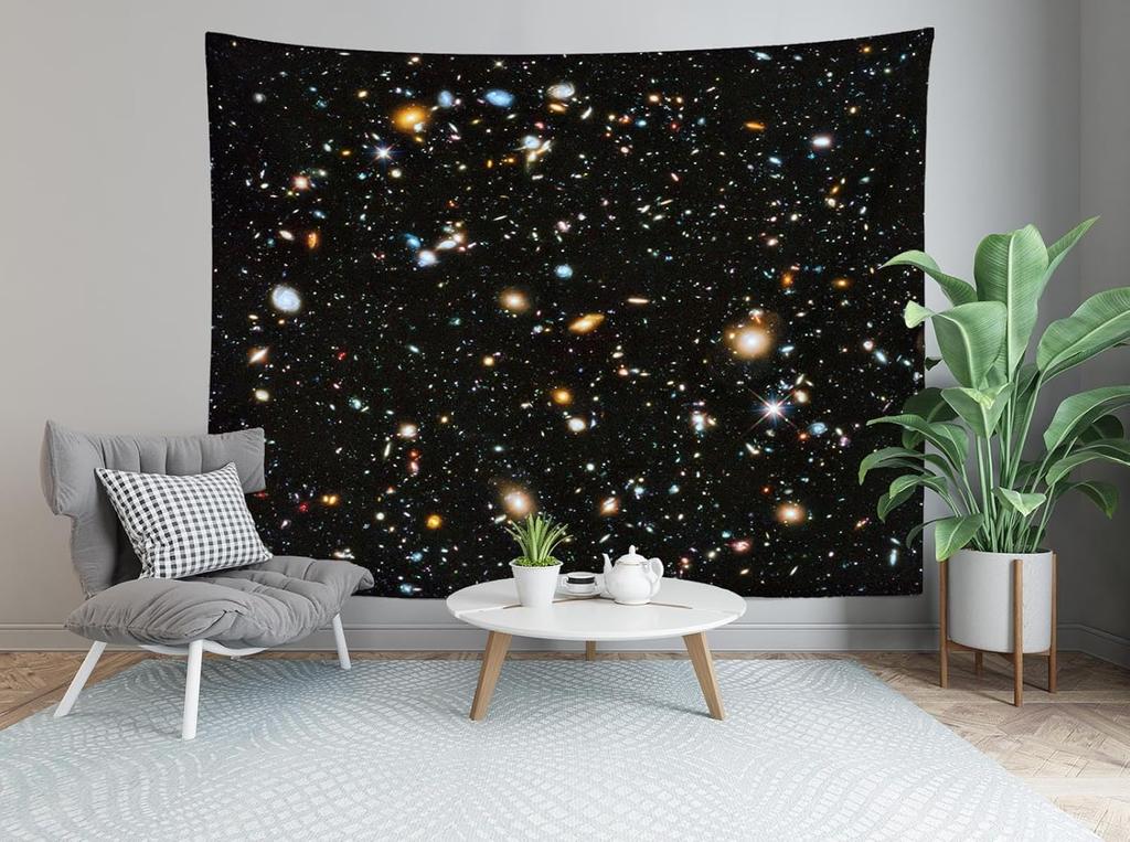 Galaxy Space Tapestry Outer Space Universe Colorful Nebula Starry Sky Background for Kids Girl Boy Artistic Party Decoration