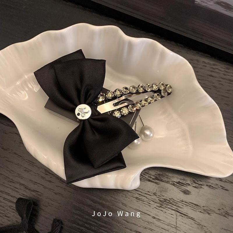 Korean Floral Rhinestone Pearl Hair Clip for Women