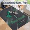 Custom Text Printed Rug Ireland Rugby Non Slip Floor Carpet For Home Room Decor