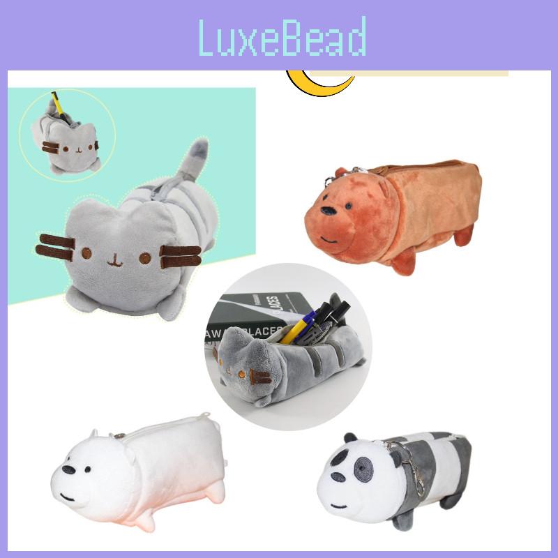 Cute Plush Cat Pencil Case With Large Capacity For Students And Stationery Organization