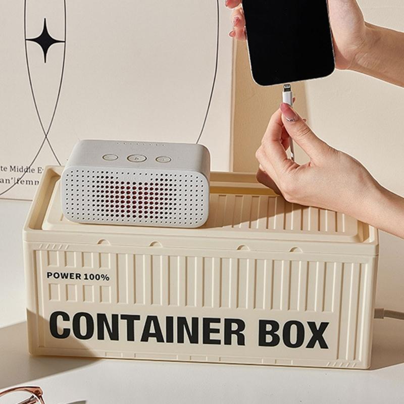 Convenient Desktop Cable Holder Desktop Cable Organizers Cord Management Box For Neat And Efficient Workspaces