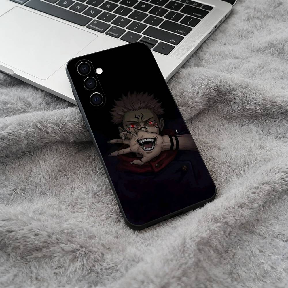 Anime main characters-Yuji Itadori Black Soft Silicone Phone Case for Samsung Galaxy A73, A71, A72, A70, A53, A52, A51