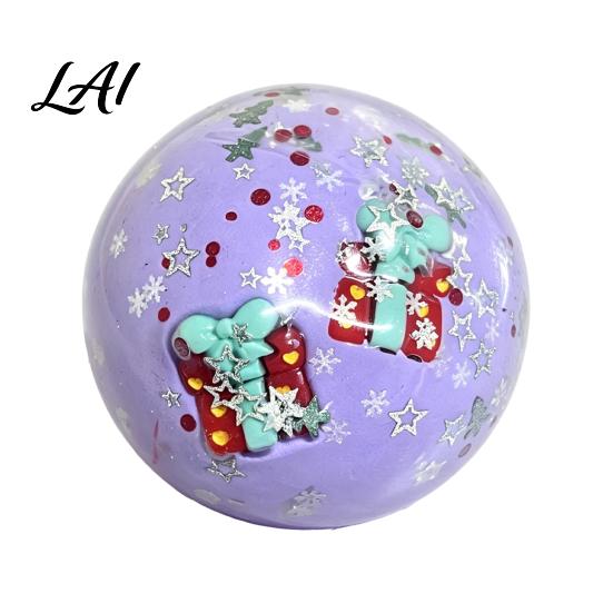 Elastic Stress Ball 1/4Pcs Christmas Fidget Toy Anxiety Relief Squeezable Ball Xmas Theme Sensory Toy Party Favors for Adults and Kids Gadget