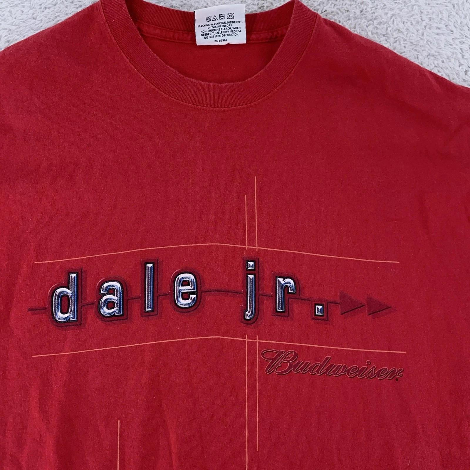 Vintage Dale Earnhardt Jr. Shirt Mens Large NASCAR Racing Budweiser 2000s Tee 4XL