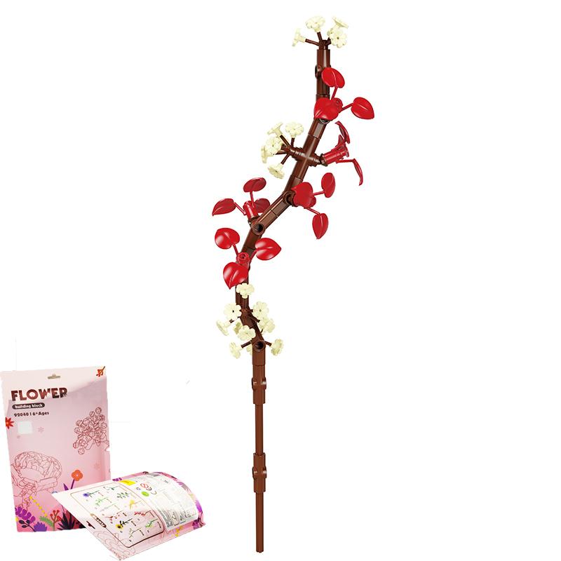 Flower Model Building Blocks Toys Children DIY Educational Building Bricks Toy 3D Flower Plants Blocks Toys Kids For Adult Gifts